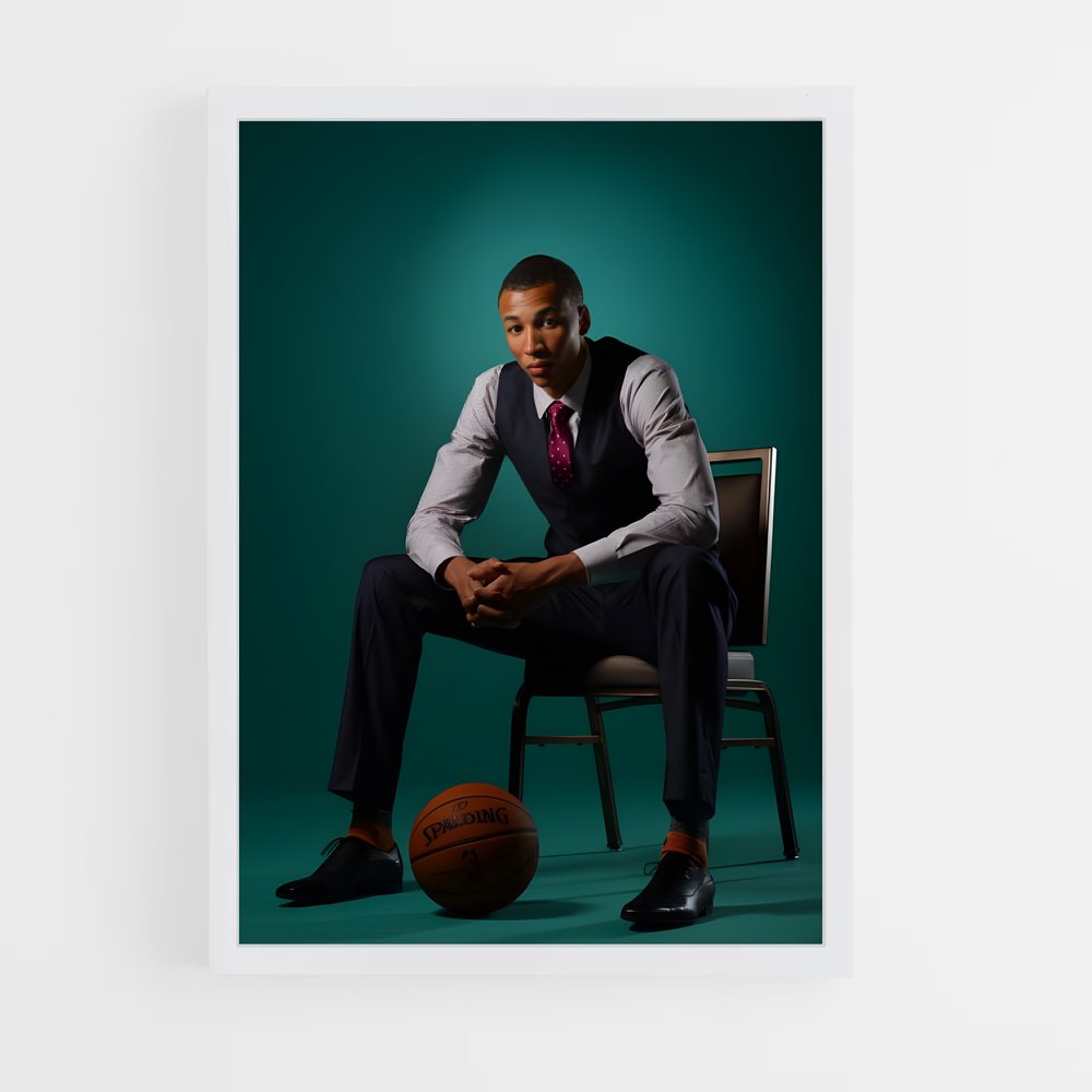 Poster Le Joueur Élégant – affiche Basketball (vue 3)
